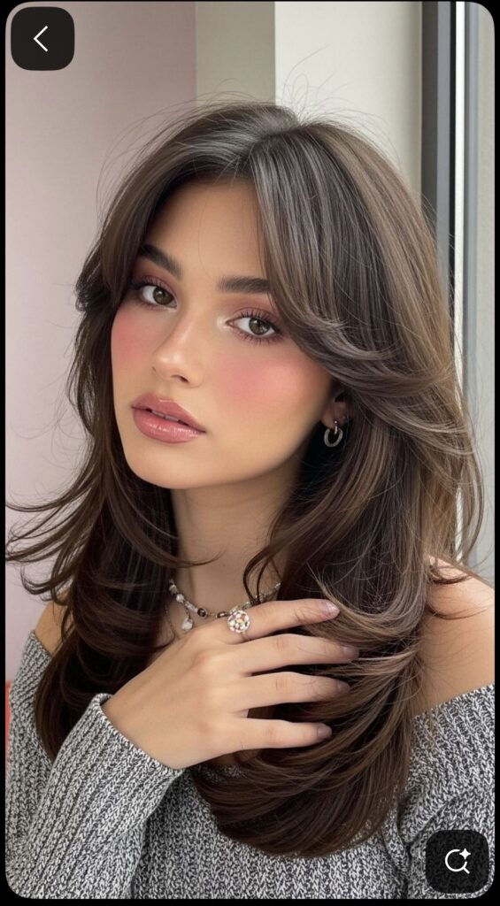 face-framing layers & bangs